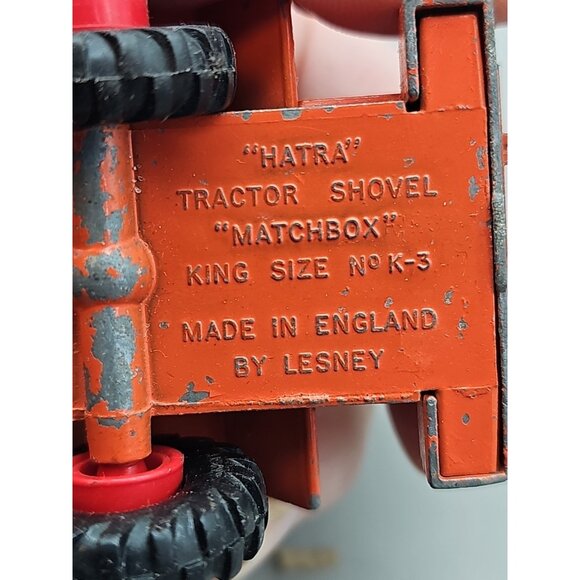 Vintage 1965 Matchbox/Lesney King Size "HATRA"Tractor Shovel K 3 #69 - Picture 5 of 7